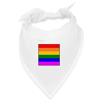 Regenbogen - Bandana Dreieckstuch - Weiß - Vorne