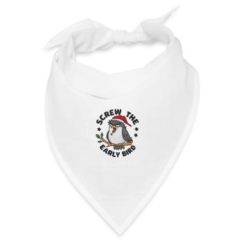 Der frühe Vogel kann mich mal - Bandana Dreieckstuch - Weiß - Vorne
