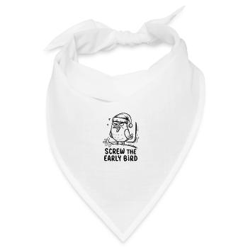 Der frühe Vogel kann mich mal - Bandana Dreieckstuch - Weiß - Vorne