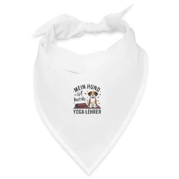Mein Hund ist mein Yoga-Lehrer - Bandana Dreieckstuch - Weiß - Vorne