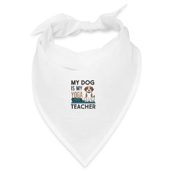 Mein Hund ist mein Yoga-Lehrer - Bandana Dreieckstuch - Weiß - Vorne