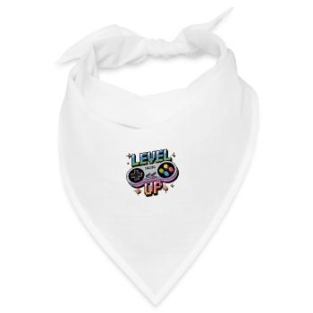Level Up – Gaming Controller - Bandana Dreieckstuch - Weiß - Vorne