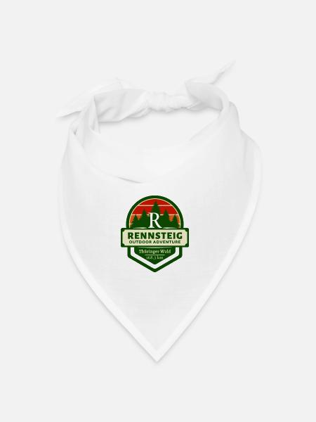 Rennsteig-Thüringer Wald-Thüringen - Bandana Dreieckstuch - Weiß