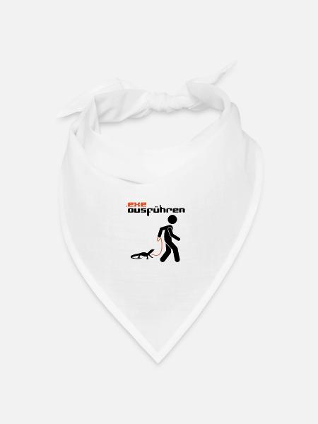 .exe ausführen - Computer Humor - Anwendung Datei - Bandana Dreieckstuch - Weiß