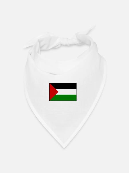Palestina - Bandana Dreieckstuch - Weiß