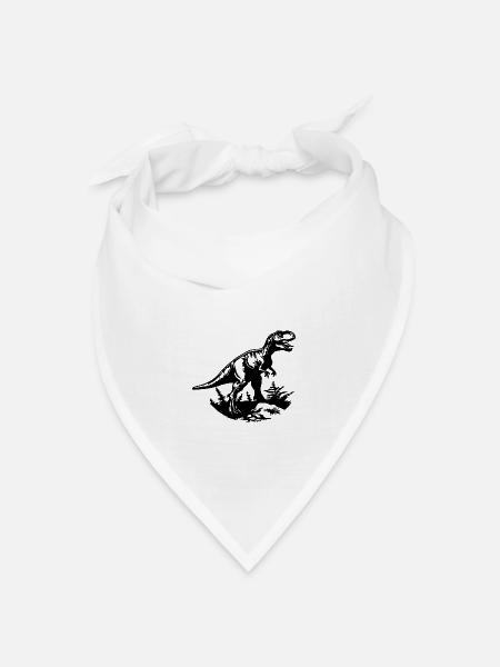 Dinosaurier Dino - Bandana Dreieckstuch - Weiß