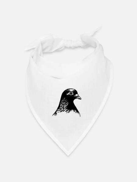 Brieftaube Taubenzüchter Geschenke - Bandana Dreieckstuch - Weiß