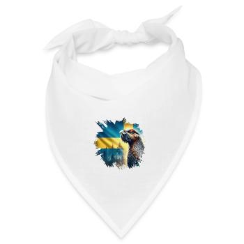 Auerhuhn-Zauber - Gästrikland Landscape Animals Sweden - Bandana Dreieckstuch - Weiß - Vorne
