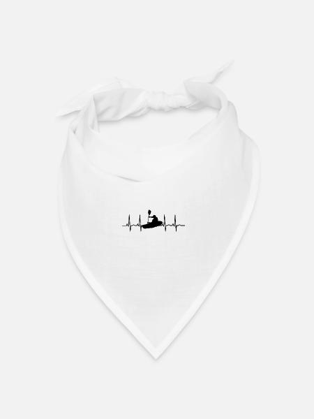 Rudern Paddel EKG Kajak Kayak Kanu Paddeln Boot - Bandana Dreieckstuch - Weiß