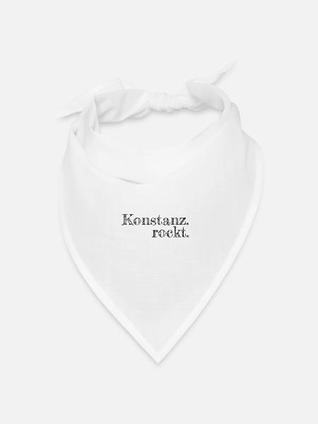 Konstanz rockt - Textdesign mit Stadtnamen - Bandana Dreieckstuch - Weiß