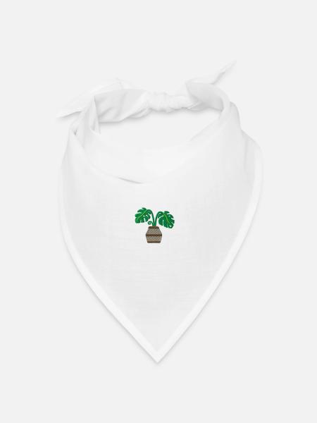 Topfpflanze 1 - Bandana Dreieckstuch - Weiß