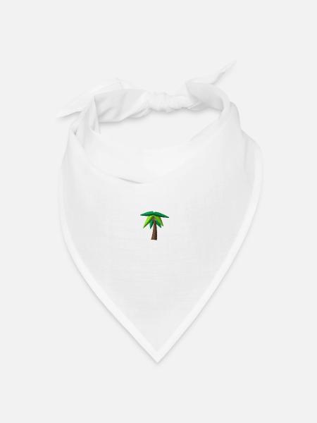 Palm - Bandana Dreieckstuch - Weiß