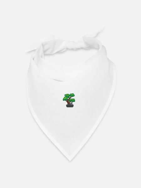 Bonsai - Bandana Dreieckstuch - Weiß