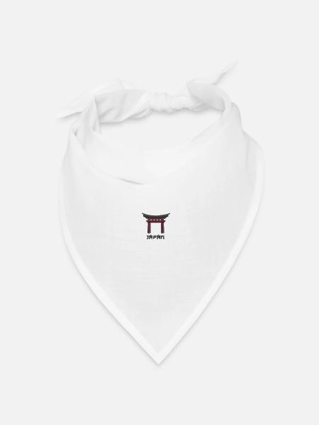 Japan Schrein - Bandana Dreieckstuch - Weiß