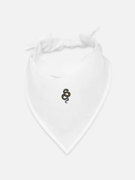 Schlange - Bandana Dreieckstuch - Weiß