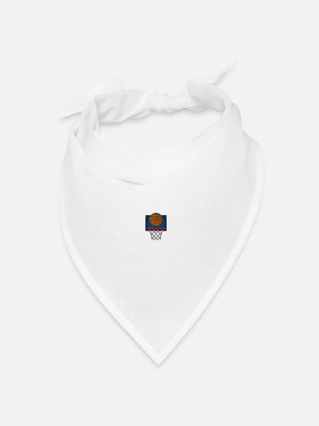Basketballkorb - Bandana Dreieckstuch - Weiß