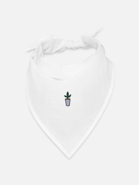 Blume 2 - Bandana Dreieckstuch - Weiß