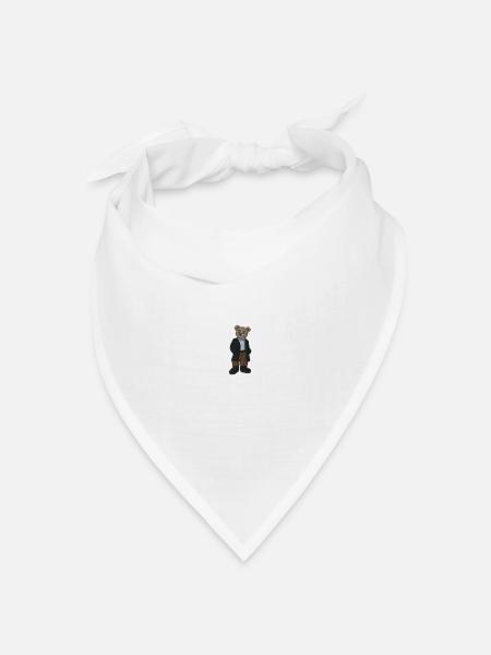 Teddybär 12 - Bandana Dreieckstuch - Weiß