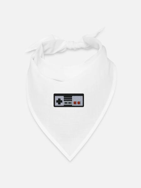 Gamepad - Bandana Dreieckstuch - Weiß