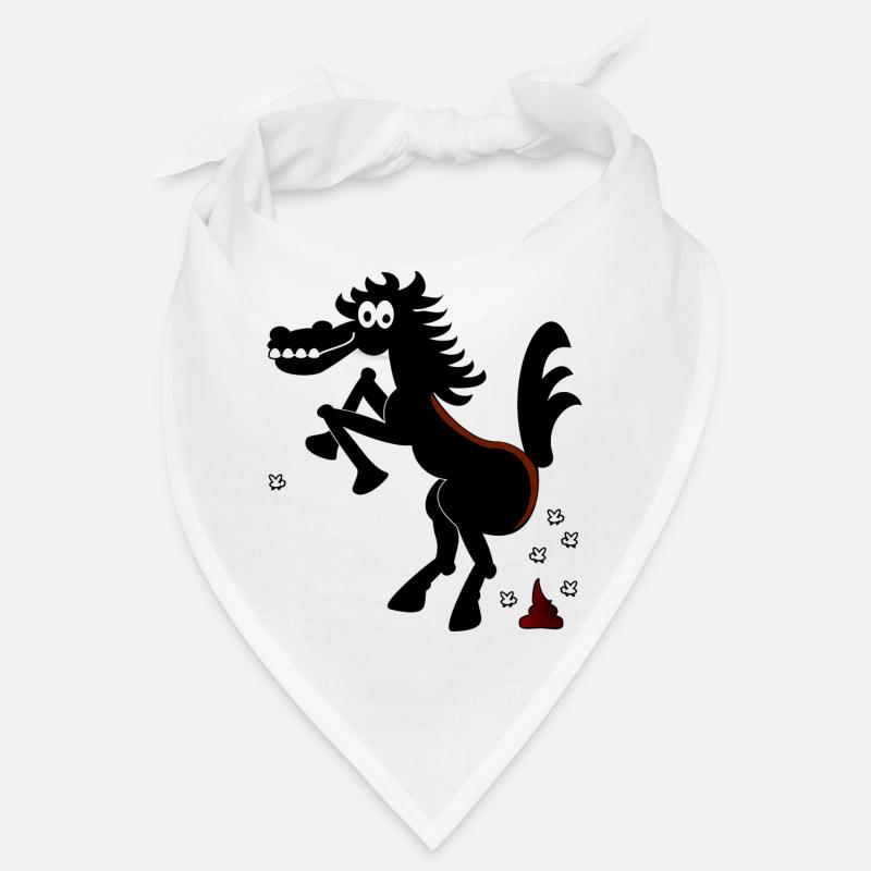 Cheval sauvage 'n mouches (ddp) - Bandana - blanc