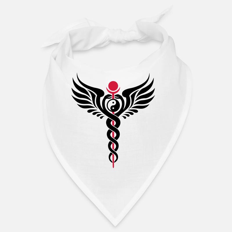 Caduceus, Yin Yang, Winged Serpent, Hermetic Bandana