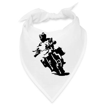 ReiseEnduroGS einfarbig - Bandana - Weiß - Vorne