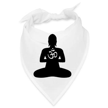 BUDDHA 1b OM / AUM - Bandana - Weiß - Vorne