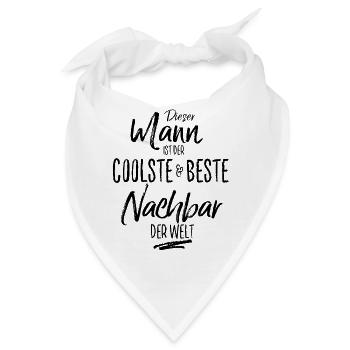nachbar der Beste (s) - Bandana - Weiß - Vorne