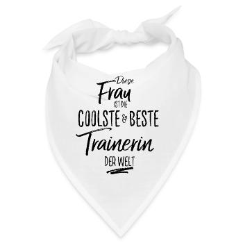 trainerin - die Beste (s) - Bandana - Weiß - Vorne