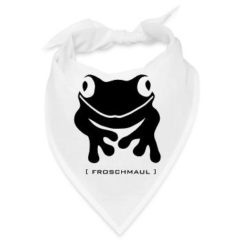 Frosch Froschmaul Unke kröte tier wild - Bandana - Weiß - Vorne