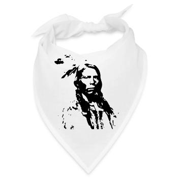 indian indianer american tent zelt teepee tomahawk - Bandana - Weiß - Vorne
