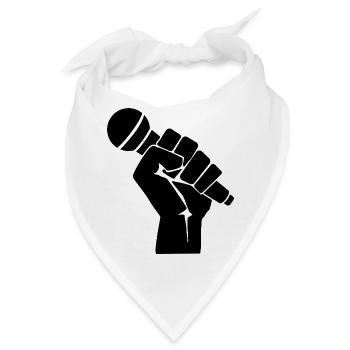 Rap Crew Mic - Bandana - Weiß - Vorne
