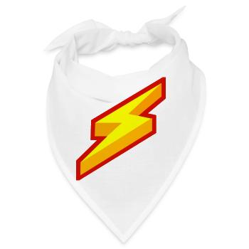 Blitz Comic Symbol - Bandana - Weiß - Vorne