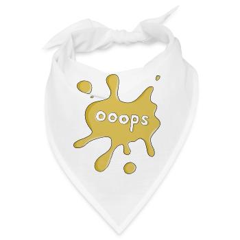 Fleck ooops - Bandana - Weiß - Vorne