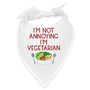 vegetarian vegan veggie salat salad1 - Bandana - Weiß - Vorne