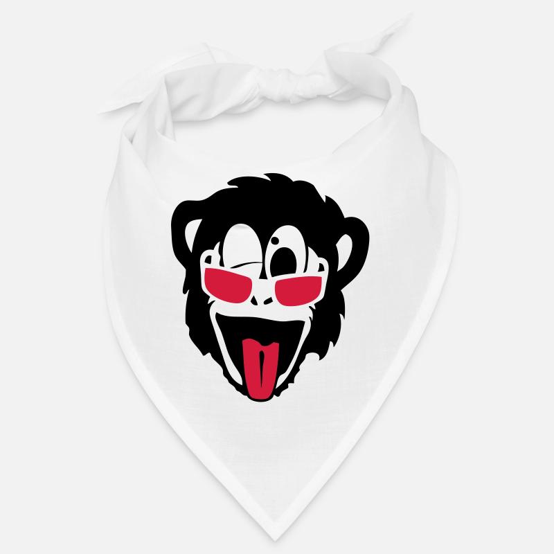 singe gorille monkey tete lunette glass2 Bandana