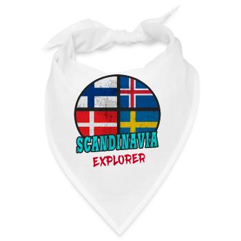 Scandinavia Explorer / Skandinavien / Geschenk - Bandana - Weiß - Vorne