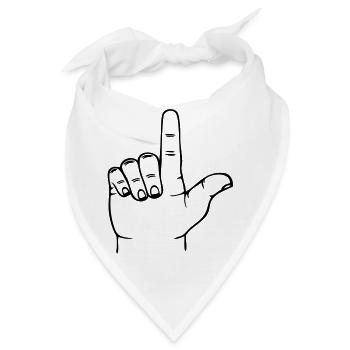 Loser Hand - Bandana - Weiß - Vorne