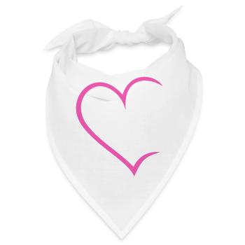 Herz offen - Bandana - Weiß - Vorne