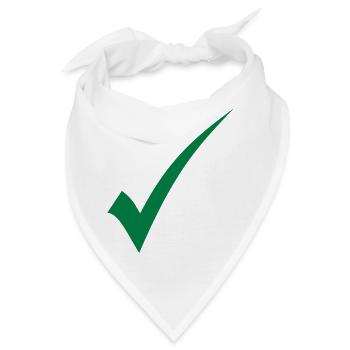 Grüner Haken Check - Bandana - Weiß - Vorne