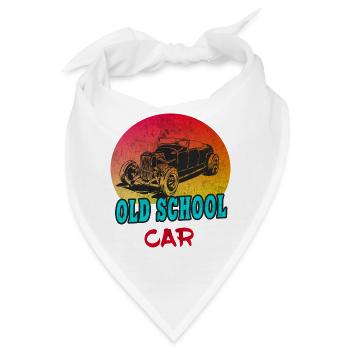 Old School Car Vintage / Geschenk Oldtimer Auto - Bandana - Weiß - Vorne
