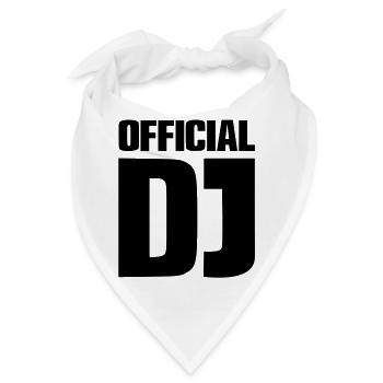 Official DJ - Bandana - Weiß - Vorne
