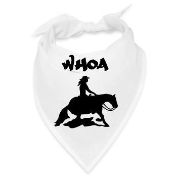 Whoa Sliding Stop-Westernlady - Bandana - Weiß - Vorne