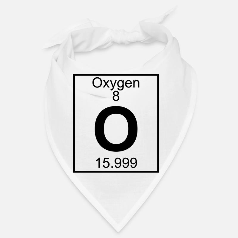 Oxygen (O) (element 8) - Bandana - white