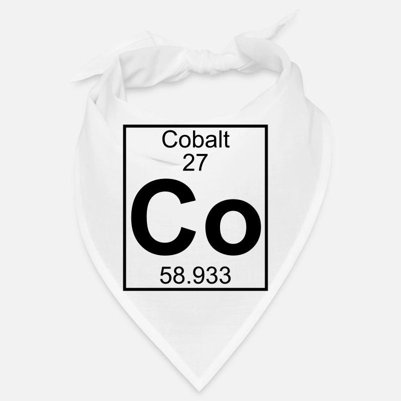 Cobalt (Co) (element 27) - Bandana - white