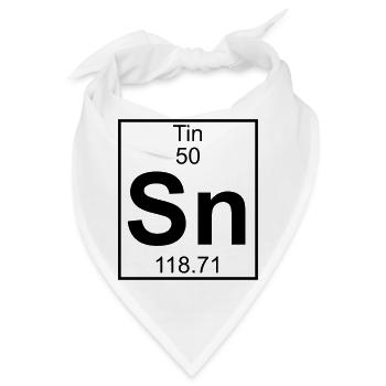 Element 050 - Sn (tin) - Full - Bandana - Weiß - Vorne
