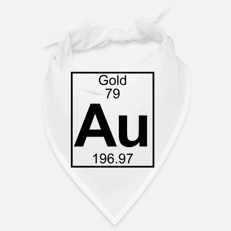 Element 079 - Au (gold) - Full - Bandana - Weiß