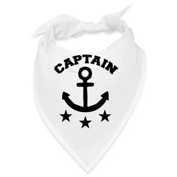 Captain - Bandana - Weiß - Vorne