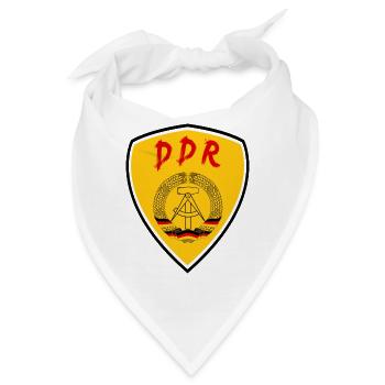 DDR Wappen Design / Vintage Geschenk Ostalgie - Bandana - Weiß - Vorne