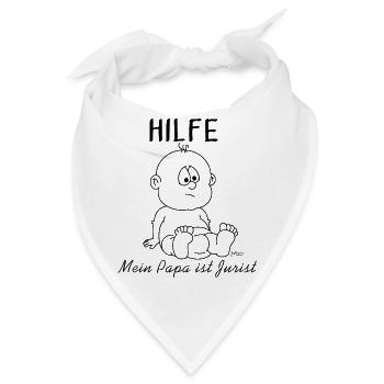 Hilfe, mein Papa ist Jurist - Bandana - Weiß - Vorne